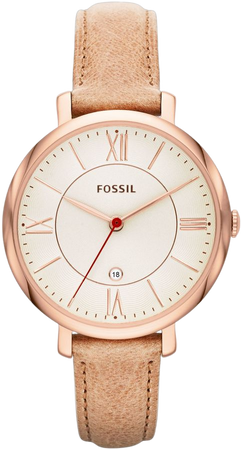 Fossil Women's Jacqueline Three-Hand Tan Leather Band Watch (Style: ES3487) - Walmart.com