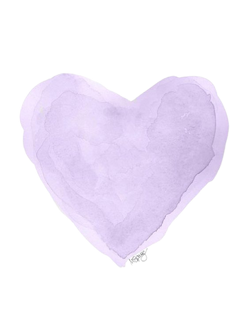 Lilac Watercolor Heart