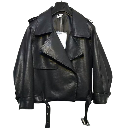 black leather bomber jacket