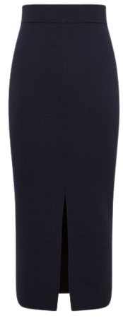 Reiss Dark Navy Erin Knitted Co Ord Midi Skirt | REISS USA