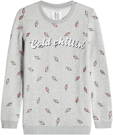 Printed Sweatshirt with Cotton Gr. M