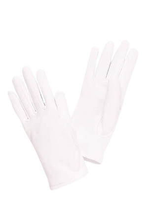 Italian Short Silk Bridal Gloves (White)