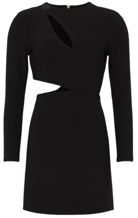 Figure Form Cut Out Long Sleeve Mini Dress | Karen Millen
