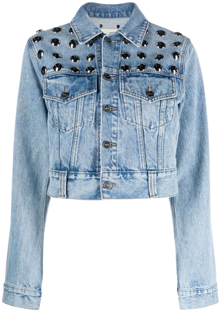 KHAITE Rizzo stud-embellished Denim Jacket - Farfetch