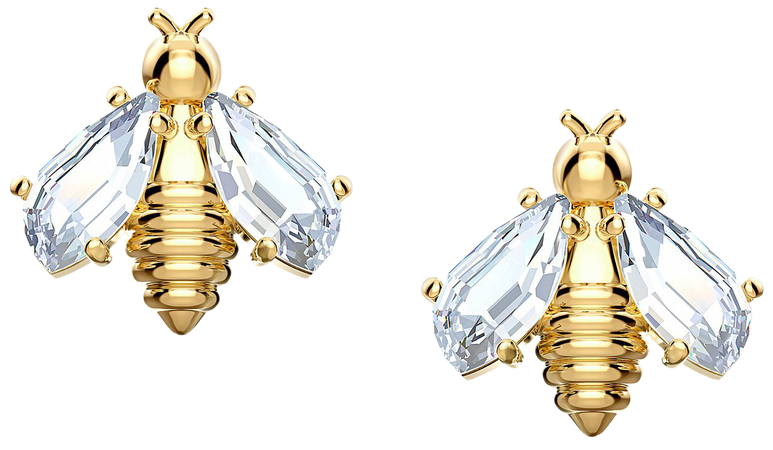 Swarovski Gold-Tone Crystal Bee Stud Earrings & Reviews - Earrings - Jewelry & Watches - Macy's