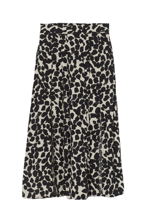 Circle Skirt - Light beige/black patterned - Ladies | H&M US
