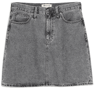 Denim High-Waist Straight Mini Skirt in Northboro Wash