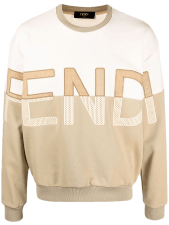Shop Fendi embroidered-logo sweatshirt with Express Delivery - Farfetch