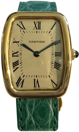 Cartier Square Watch Like Tonneau and Tortue Yellow Gold 18 Karat at 1stDibs