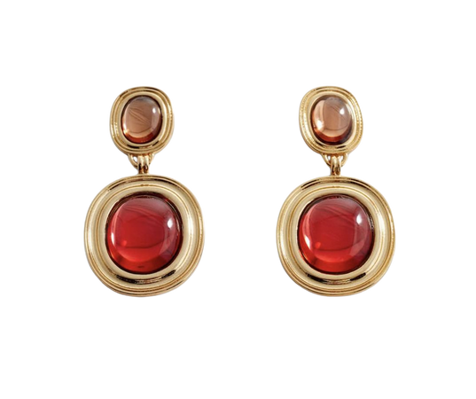 mango red stone earrings