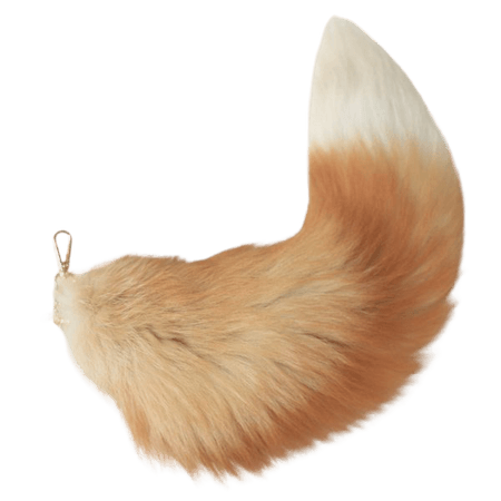Real Golden Fox Tail Fur Leather with Hair Yellow White Tip Pelt Cosplay | Wish