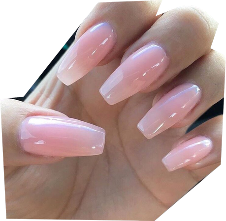 soft pink nails