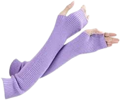 purple arm warmers