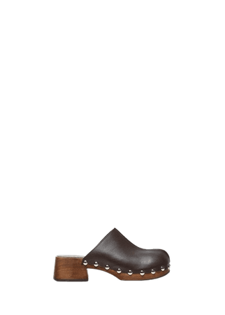 Studded leather clog - Women | Mango USA