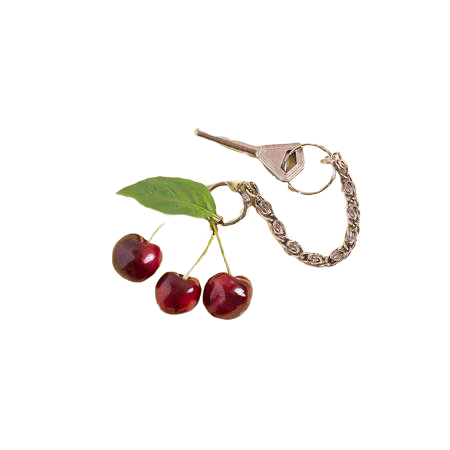 Cherry As Keychain With Key On Yellow Background. Minimal Style... Stock Photo, Picture And Royalty Free Image. Image 104430298.