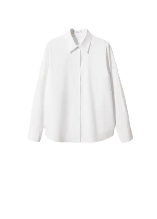 oversize cotton lyocell blend shirt - Women | Mango USA