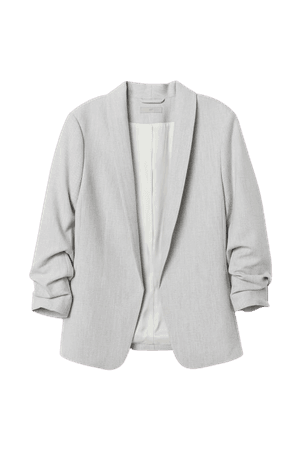Saco con cuello esmoquin - Gris claro - Ladies | H&M MX