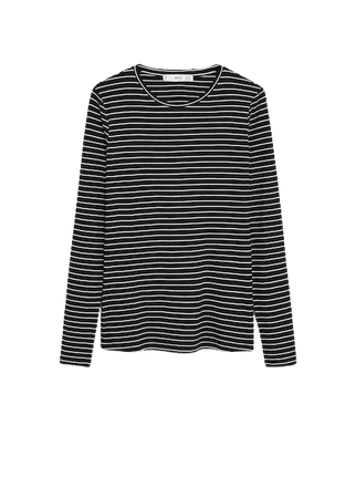 Striped long sleeves t-shirt - Women | Mango USA
