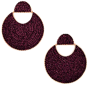 Kate Spade: mod scallop pavé drop earrings in burgundy