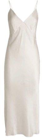 Olivia Von Halle Issa Ivory Bias-cut Silk Slip Dress in White - Save 24% - Lyst