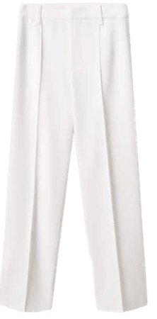 Straight trousers with openings - Women | Mango USA