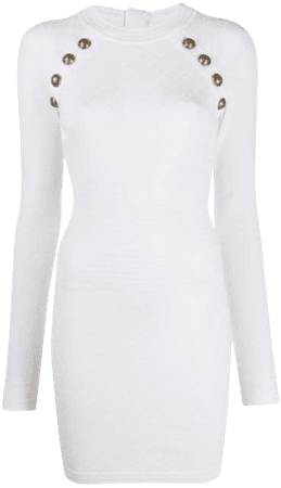 Balmain Button Knit Dress - Farfetch