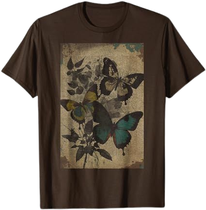 Amazon.com: Fairy Grunge Fairycore Aesthetic Cottagecore Goth Butterfly T-Shirt : Clothing, Shoes & Jewelry