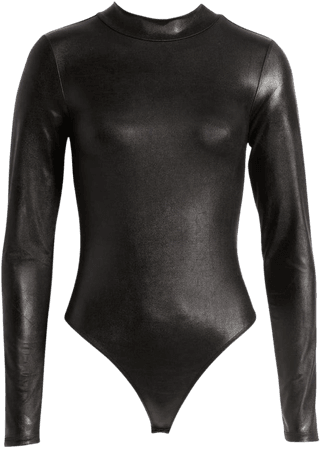 Open Edit Shine Bodysuit | Nordstrom