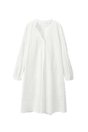 PLEATED SHIRT DRESS - white - Dresses - COS GB