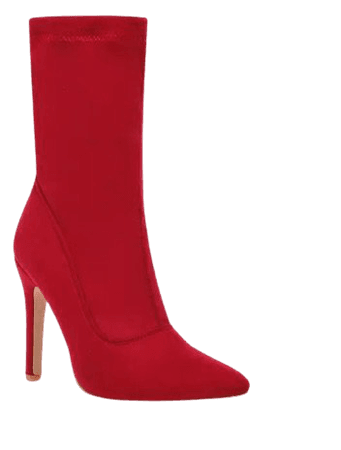 Sexy red stretch booties