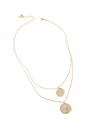 Double Coin Layered Necklace | Anthropologie