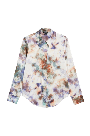 Satin shirt - Multi coloured pattern - Shirts & Blouses - Monki WW