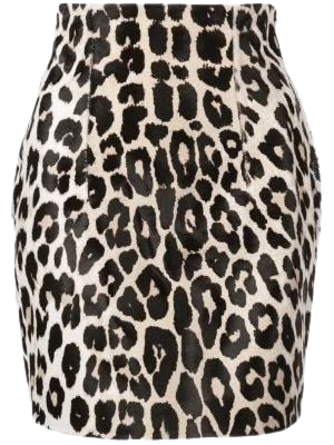 creme Leopard skirt