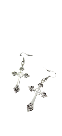Ornate Cross Earrings