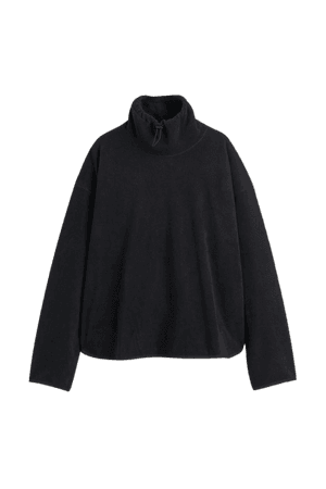 Fleece Turtleneck Sweater - Black - Ladies | H&M US