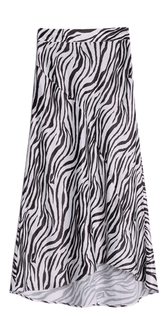Zebra print midi skirt - New - Bershka United States