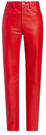 Shop Remain Birger Christensen Leather Straight-Leg Pants | Saks Fifth Avenue