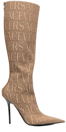 Versace Allover 100mm knee-high Boots - Farfetch