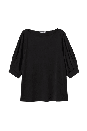 Top en jersey de crepé - Negro - Ladies | H&M MX