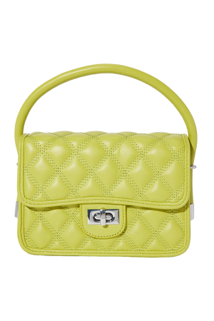 high class society handbag - chartreuse