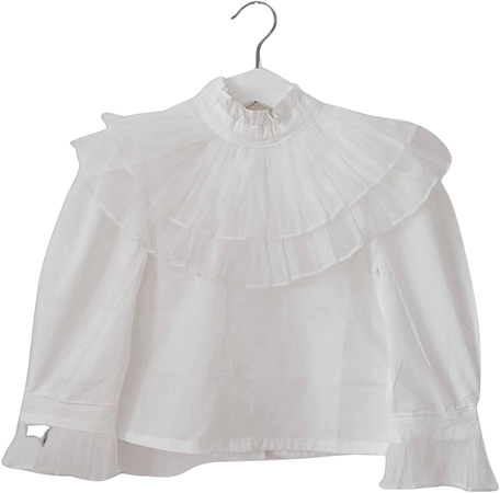 frilly collar blouse