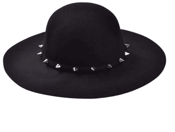 Black Wiccan Spiked Brim Hat