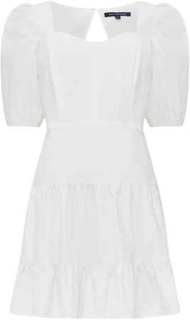 Cotton Sweetheart Dress Summer White | French Connection US