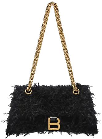Shop Balenciaga Crush Small Chain Bag With Fabric Feathers | Saks Fifth Avenue
