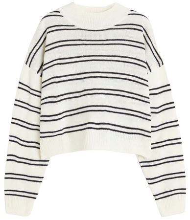 Sweater - Cream/striped - Ladies | H&M US