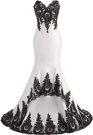 Amazon.com: Aiyi black and white gown Clothing