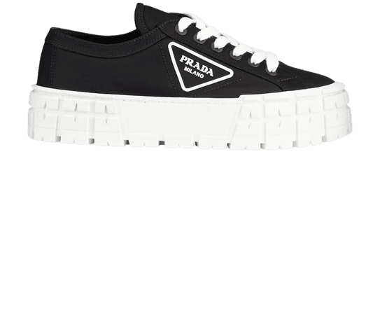 Prada 50mm Logo Flatform Sneakers | Neiman Marcus