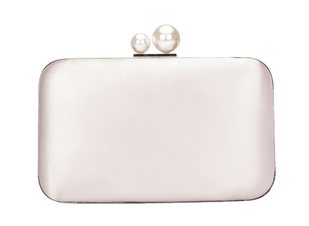 Oyster Pearl Satin Clutch Bag | Wallis