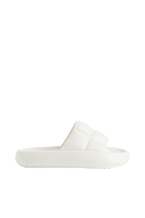 Quilted-look Pool Shoes - White - Ladies | H&M US