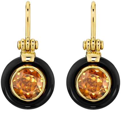 Chakra Frames 18k Yellow Gold Crystal, Citrine Earrings By Sauer | Moda Operandi